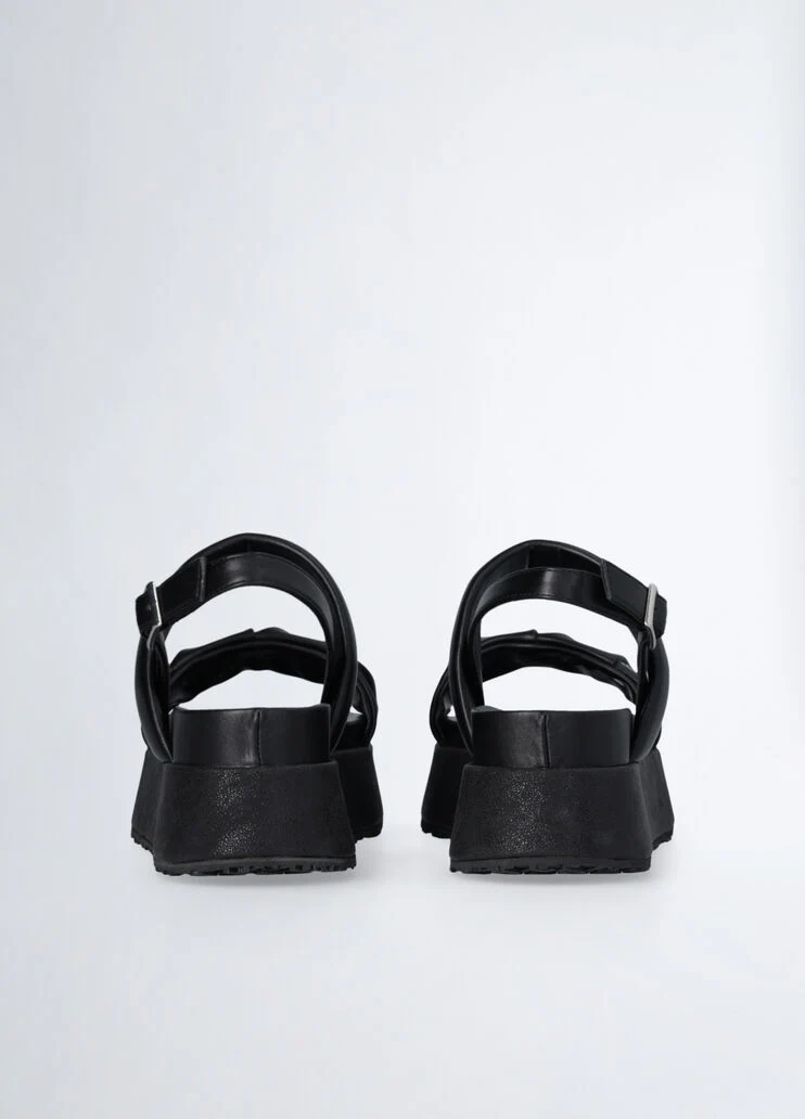 Platform sandals with jewel stones