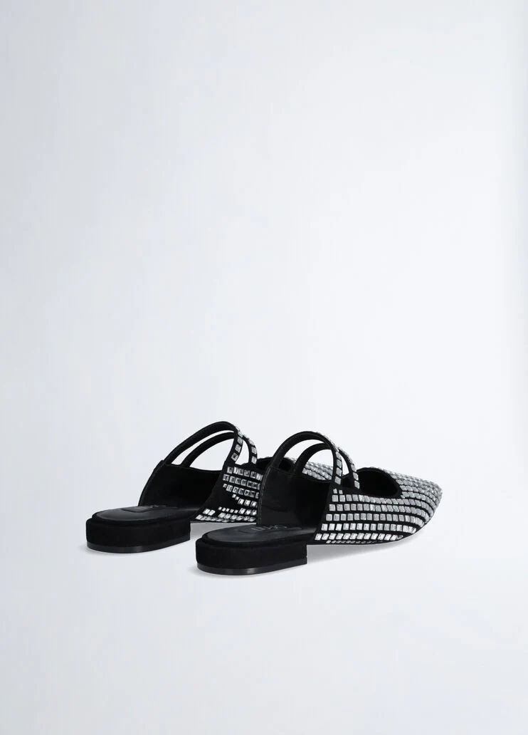 Full rhinestone mules