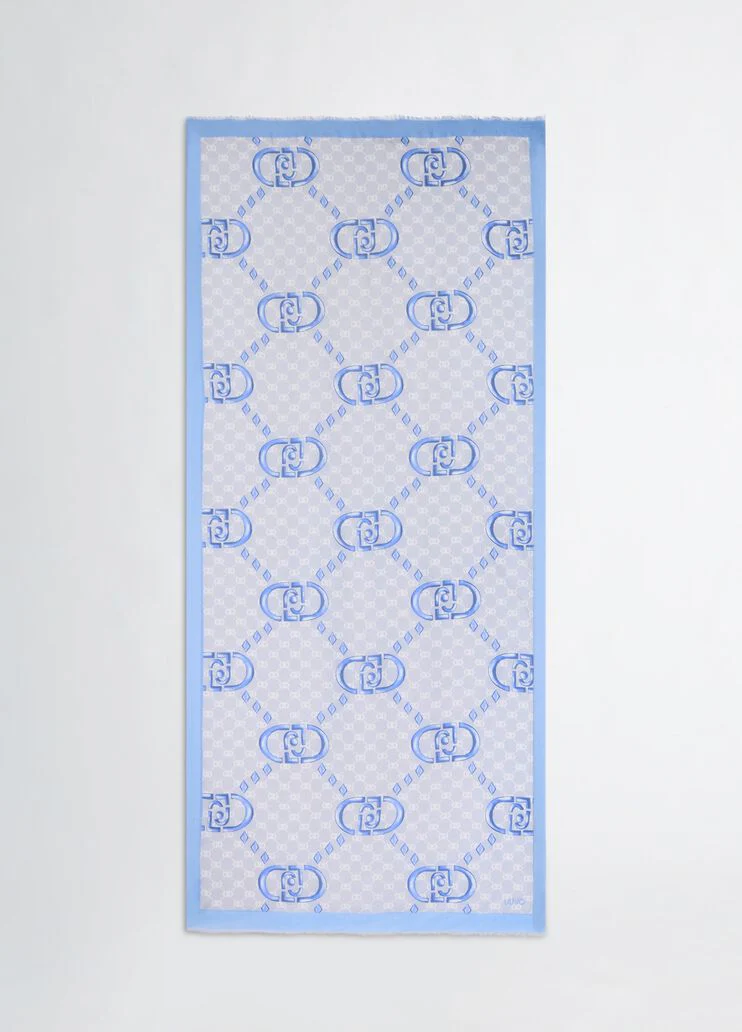 Light blue stole with logo