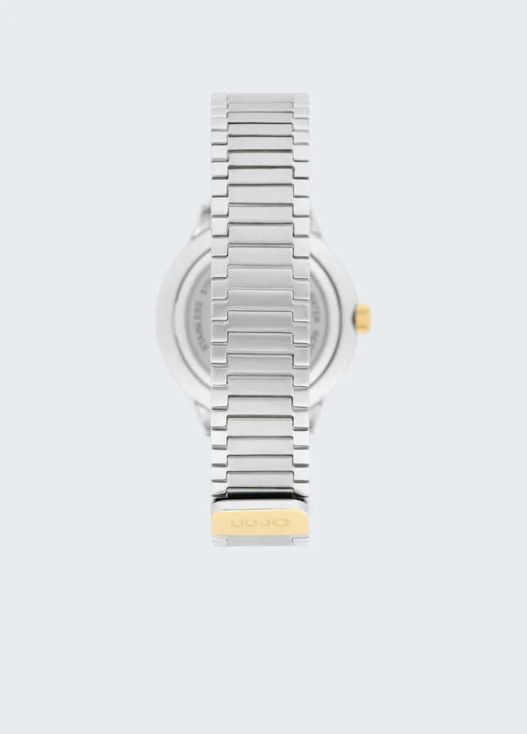 Two-tone watch with diamantés