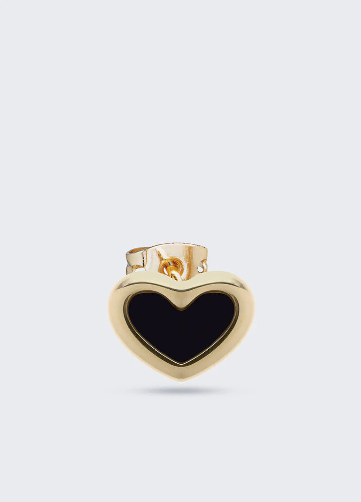 Earrings with black heart