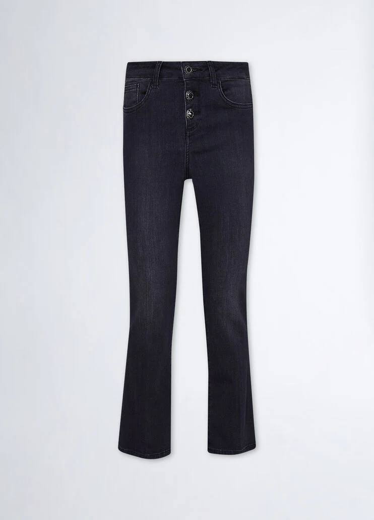 Cropped bootcut jeans