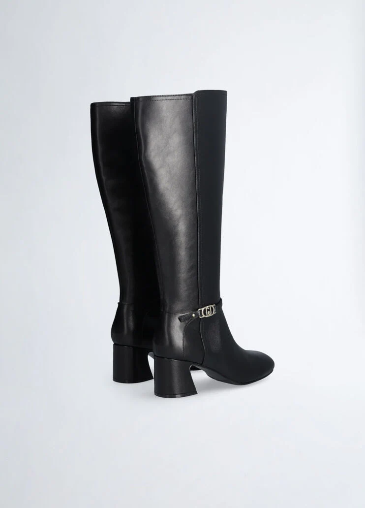 Knee-high leather boots