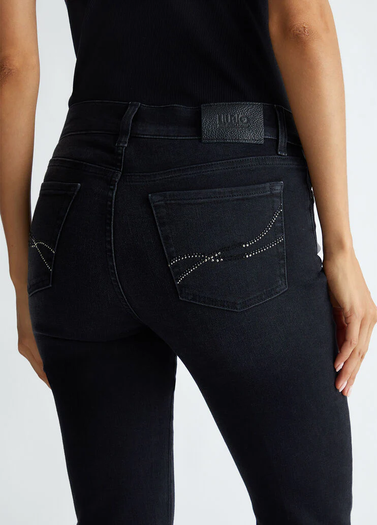 High-rise flared jeans