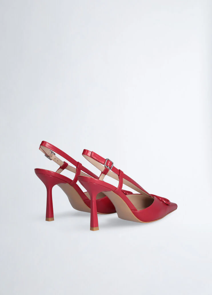 Slingbacks with maxi-logo