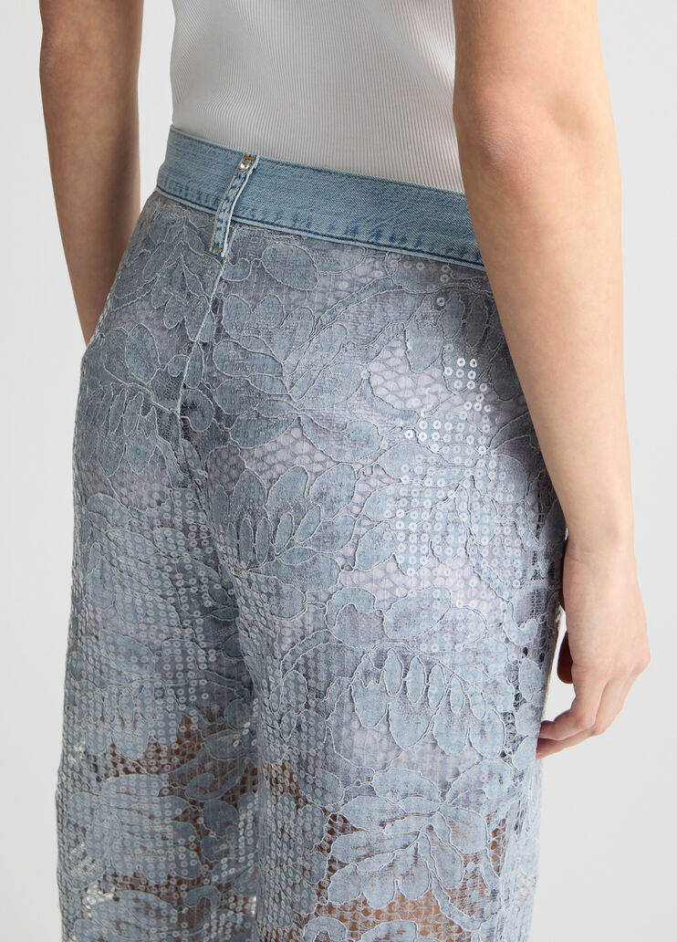 Flared lace trousers