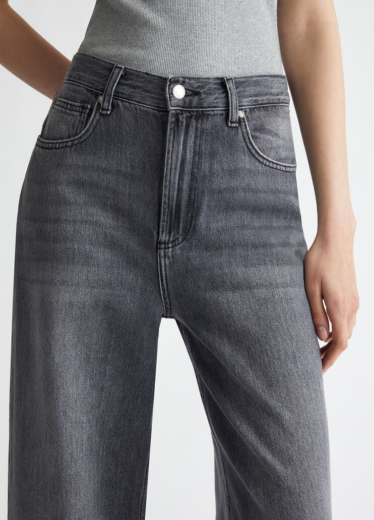 Flared cotton jeans
