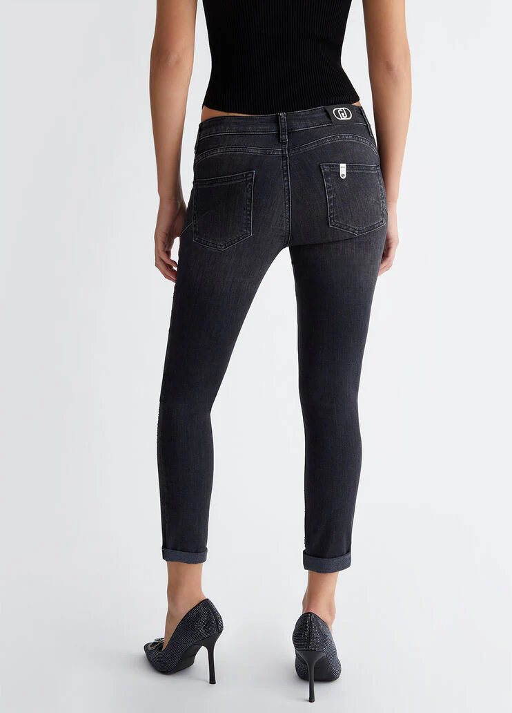 Bottom Up skinny jeans with gemstones