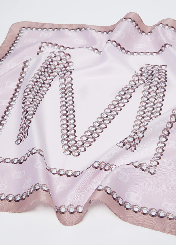 Beige letter M foulard