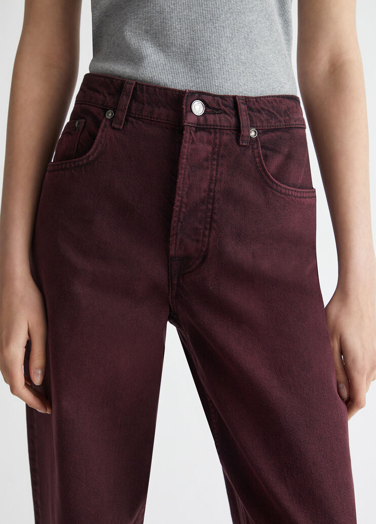 High-rise lurex jeans