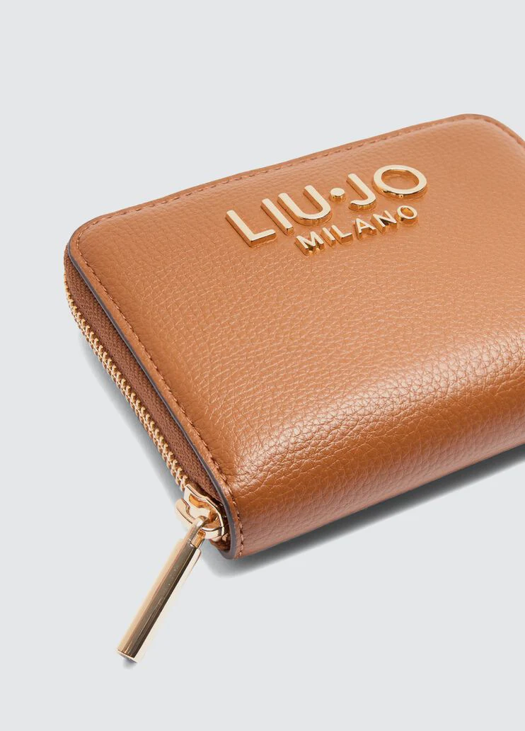 Tumbled zip-around purse