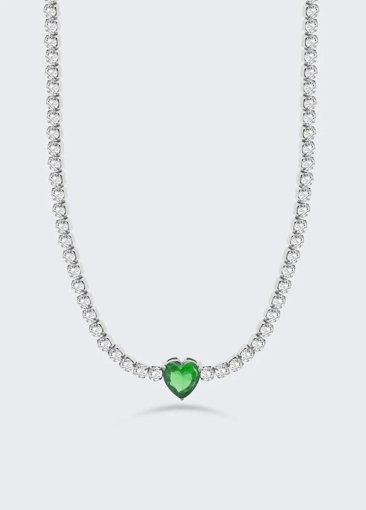 Necklace with jewel heart