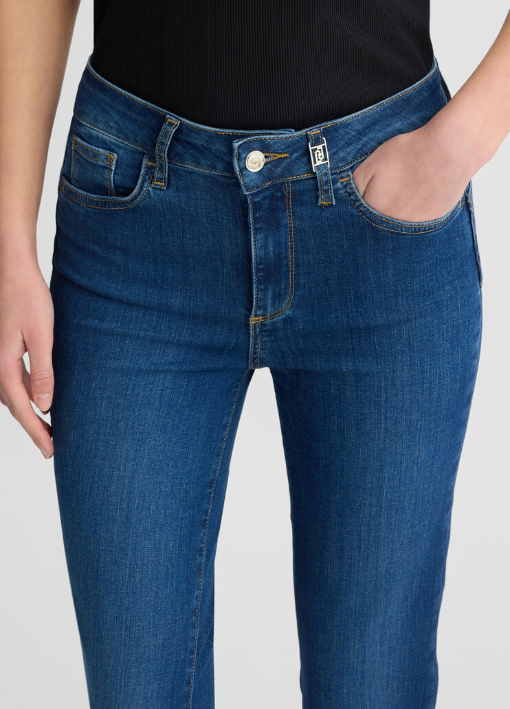High-rise bootcut jeans