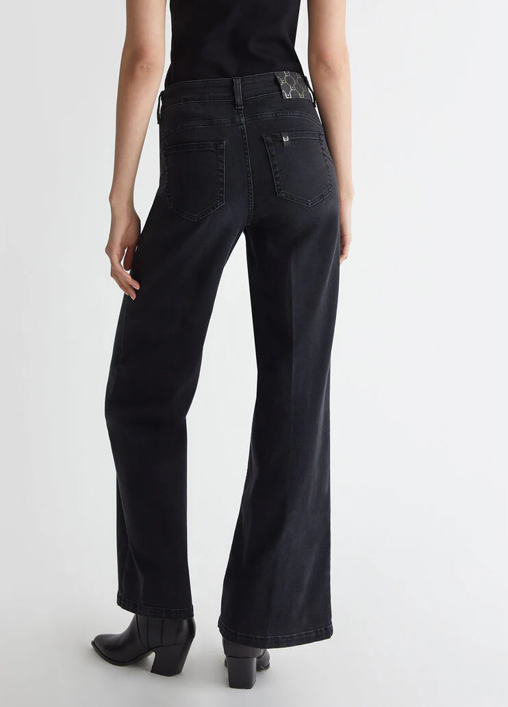 High-rise flared jeans