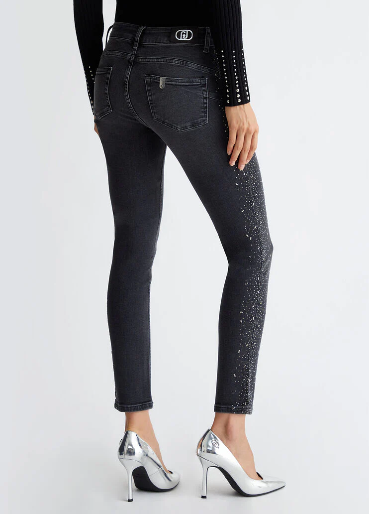 Bottom Up skinny jeans with gemstones