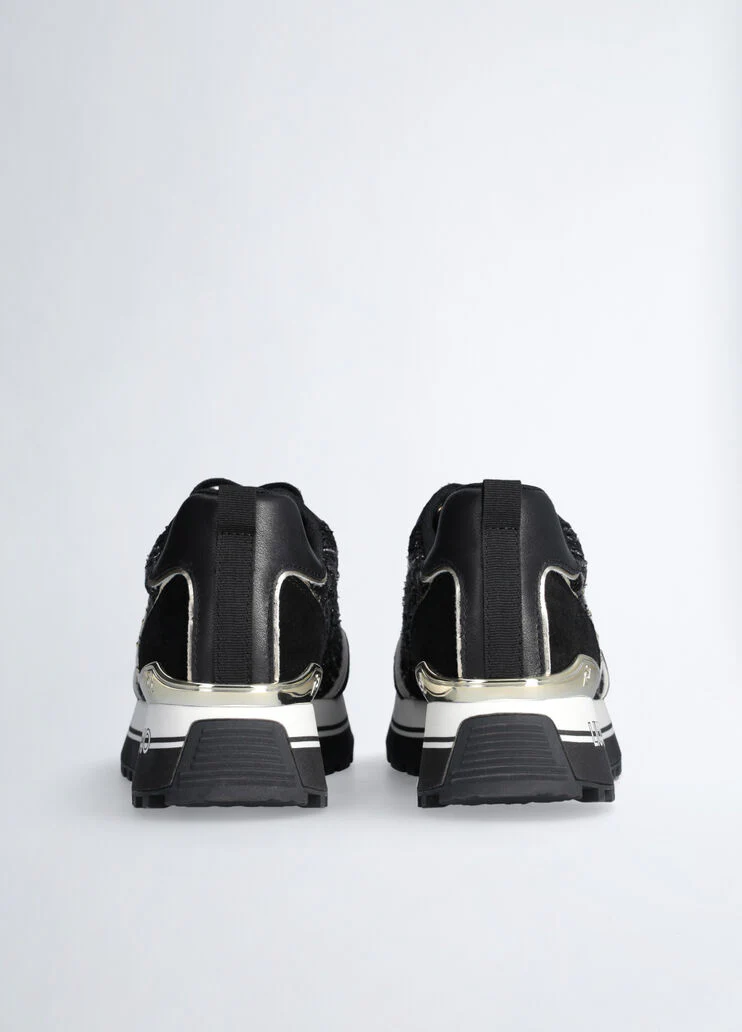 Tweed platform sneakers