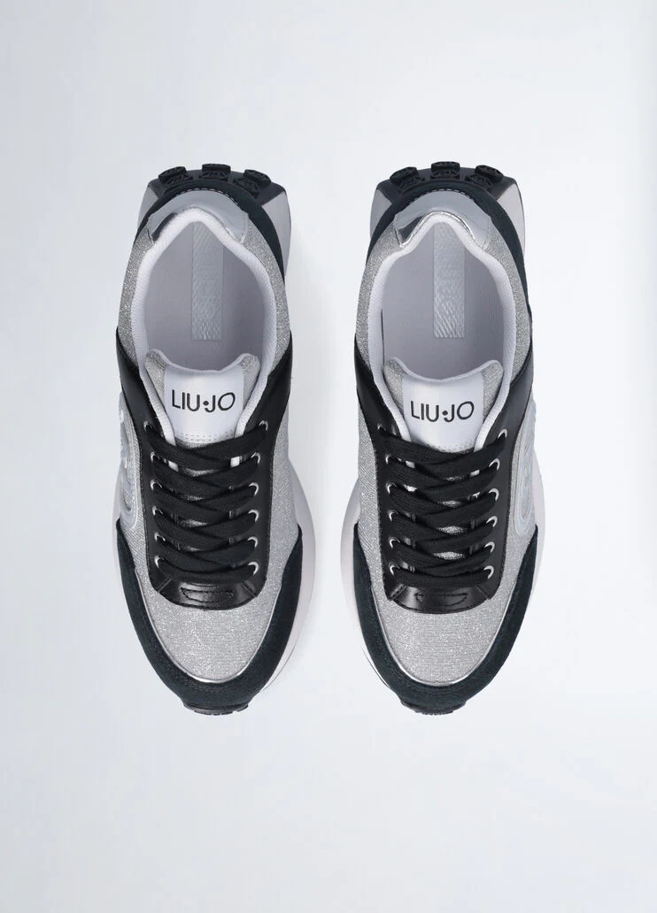 Black lurex sneakers