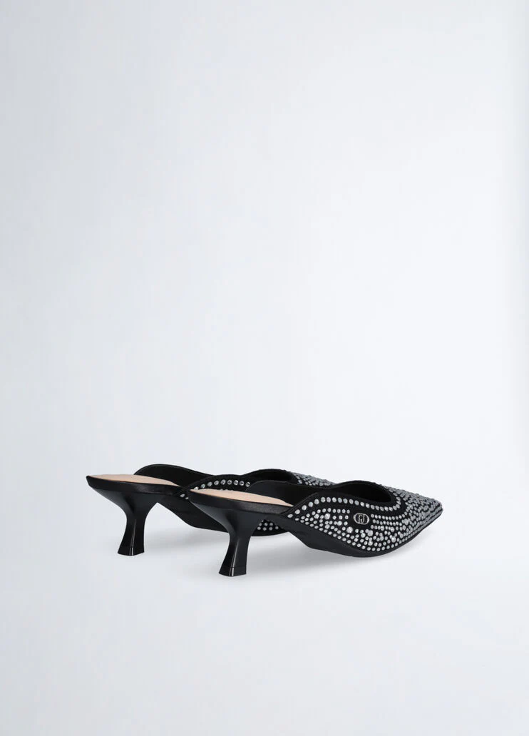 Full rhinestone mules