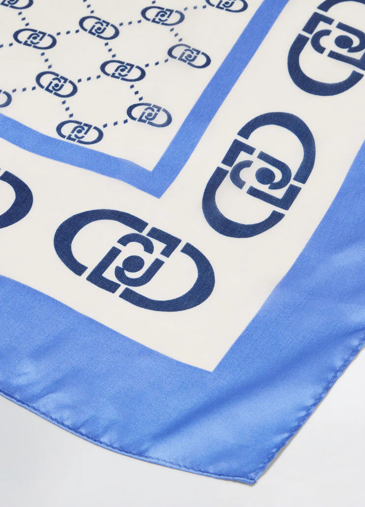 Blue foulard with logo
