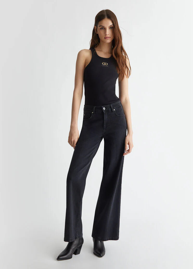 High-rise flared jeans