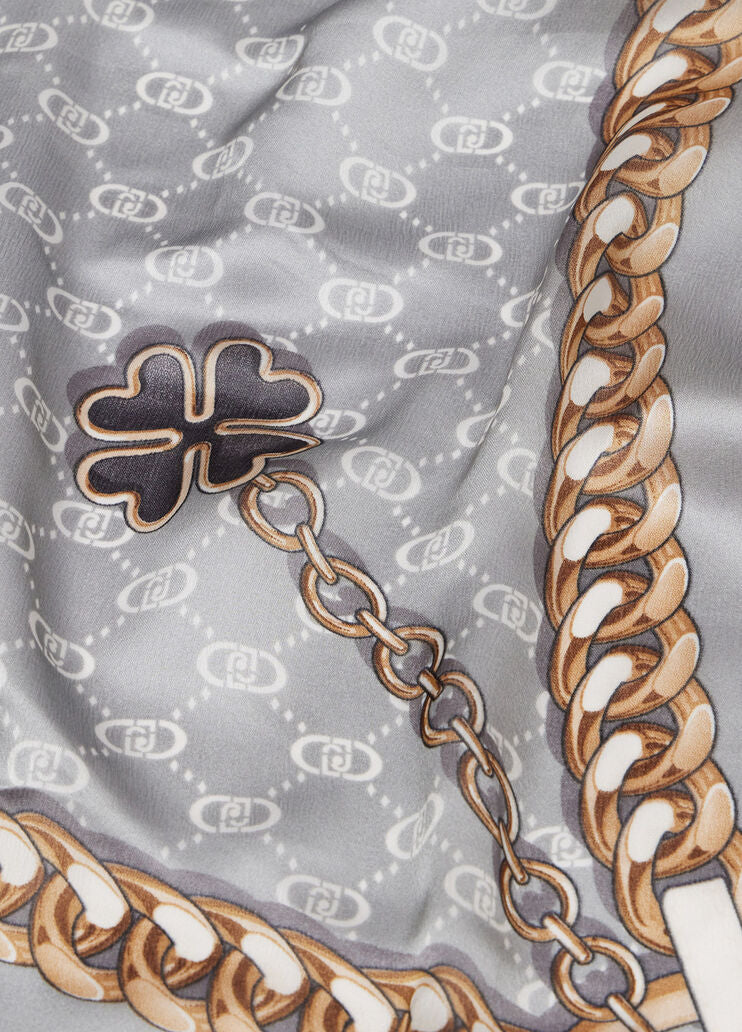 Casual black striped foulard