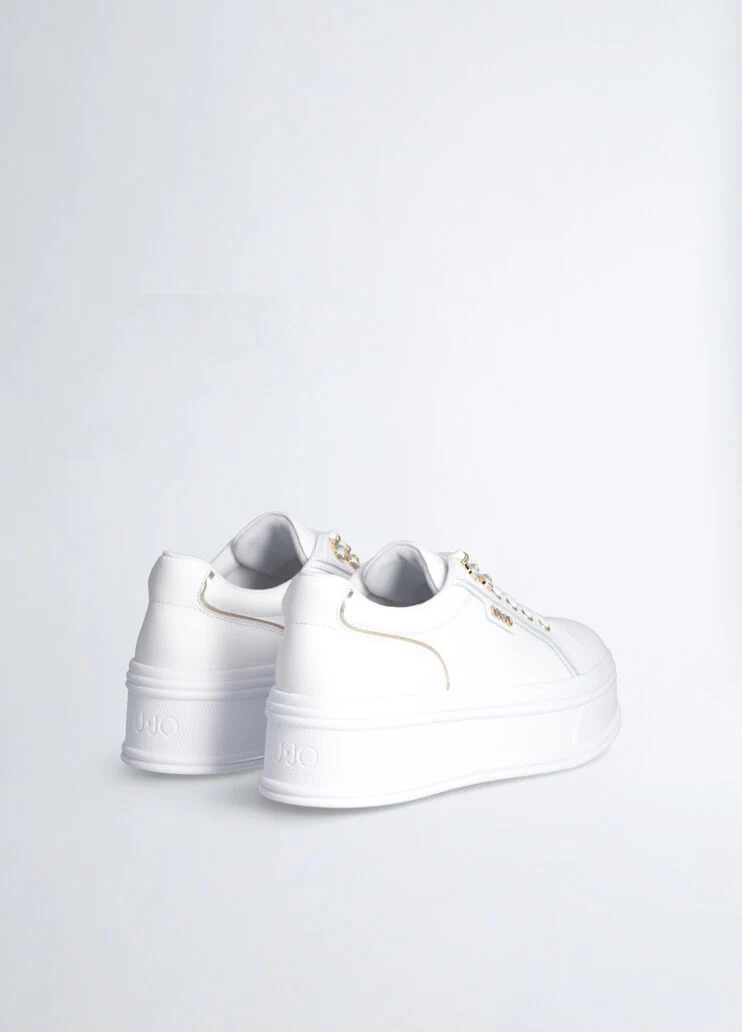 Platform sneakers with jewel stones