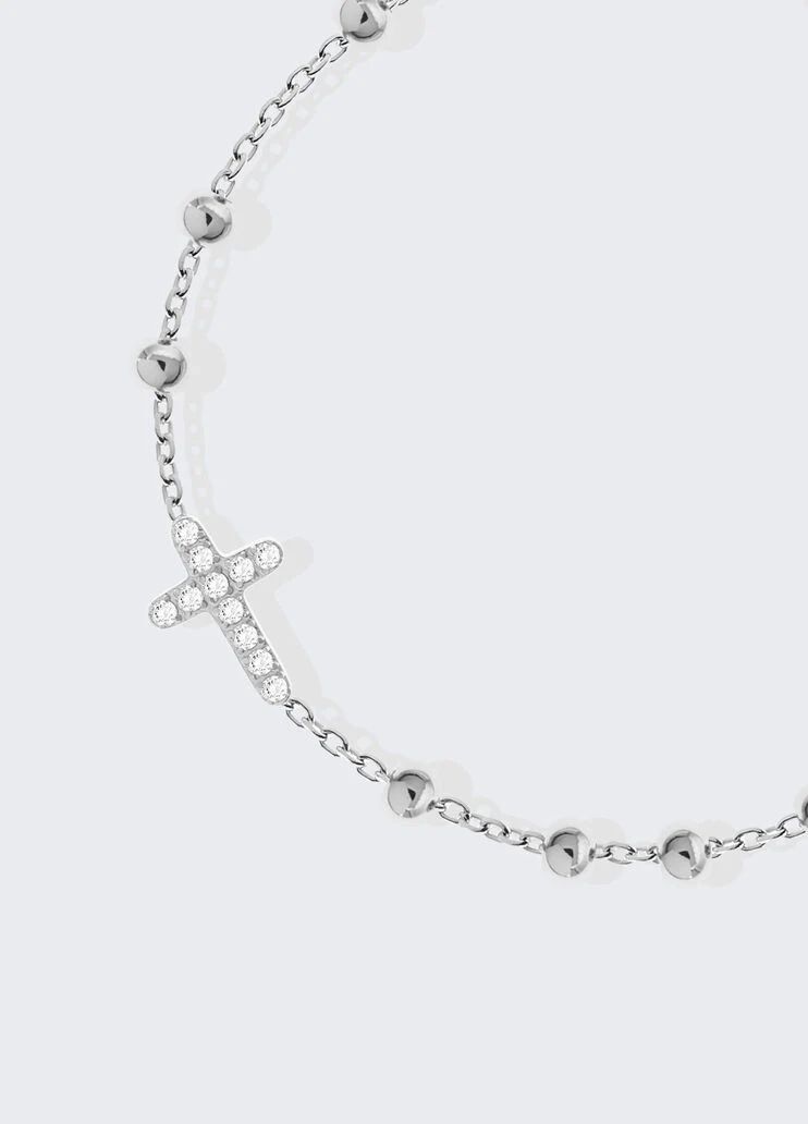 Slim bracelet with cross