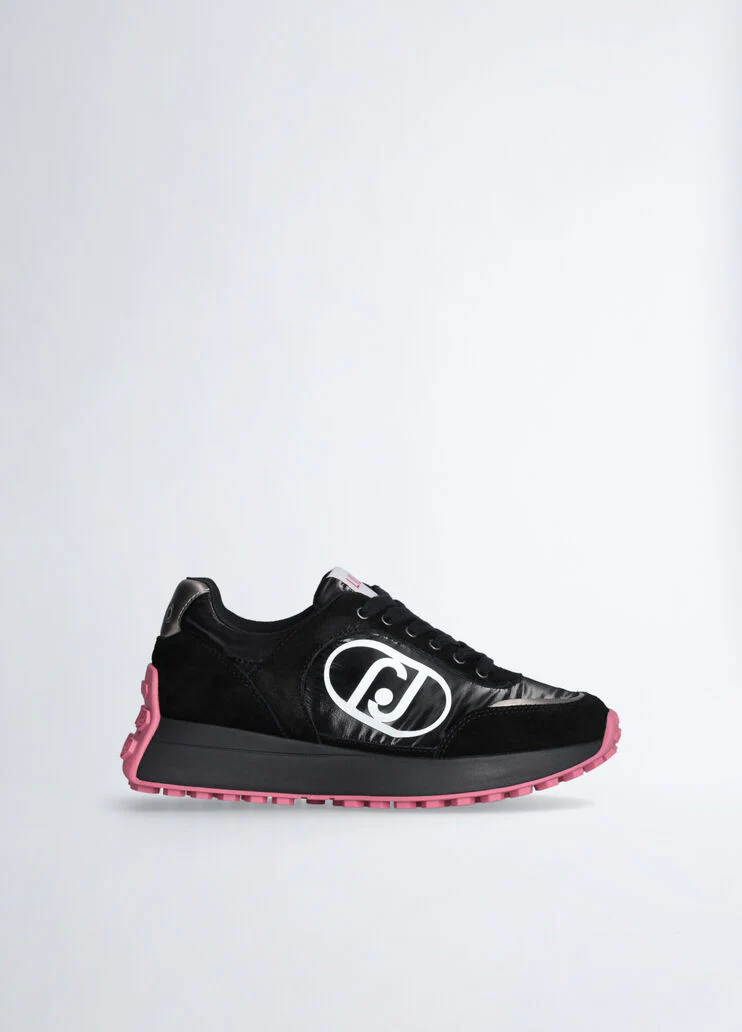 Black running shoes