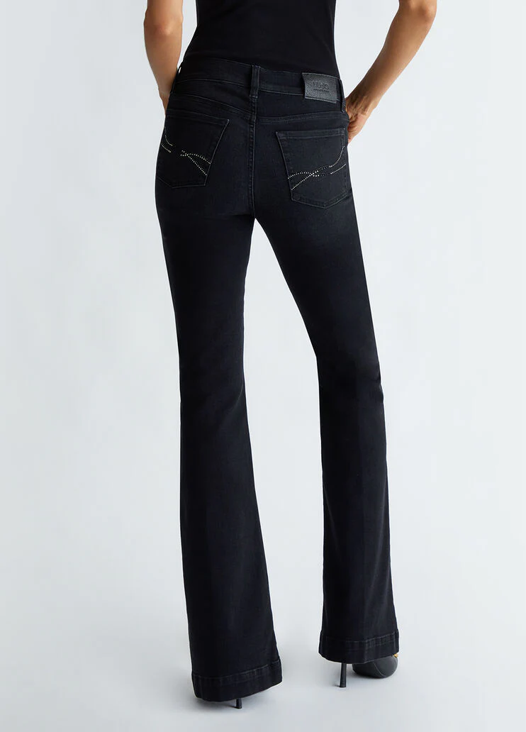 High-rise flared jeans