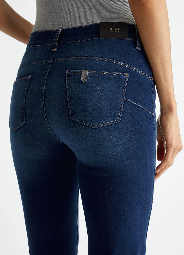 Bootcut bottom up jeans