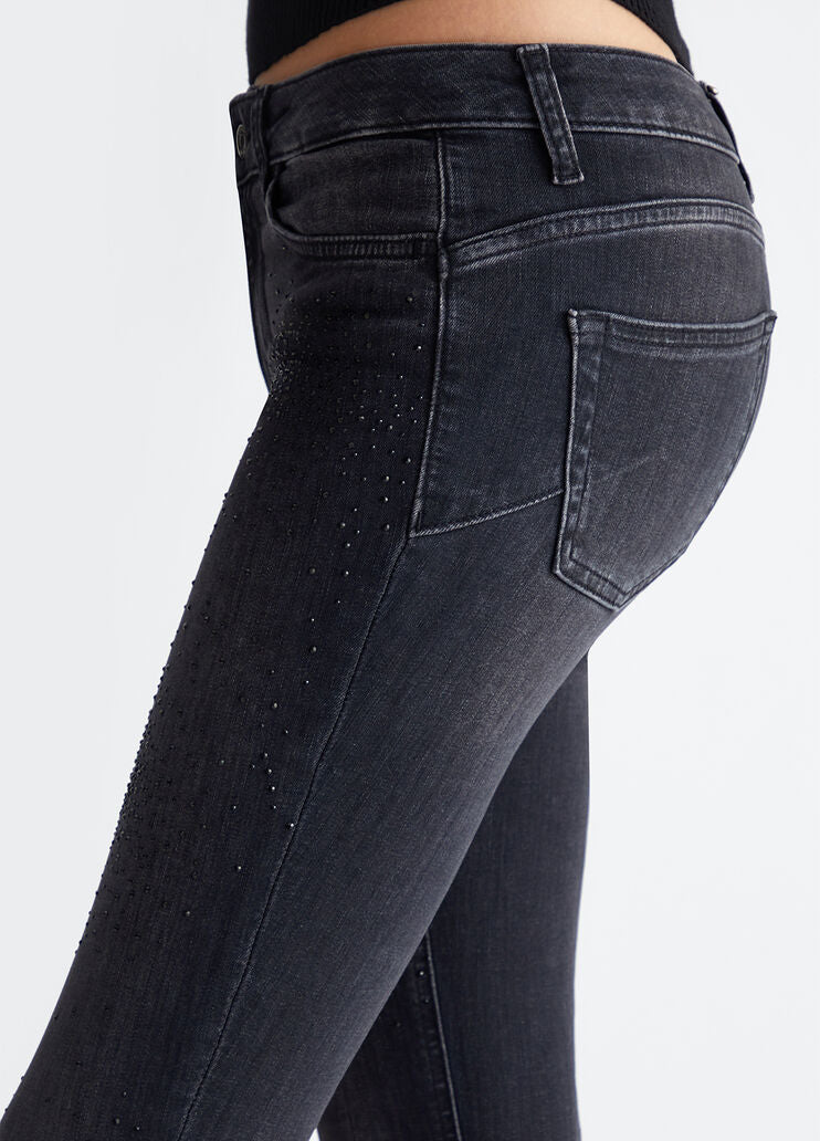 Bottom Up skinny jeans with gemstones