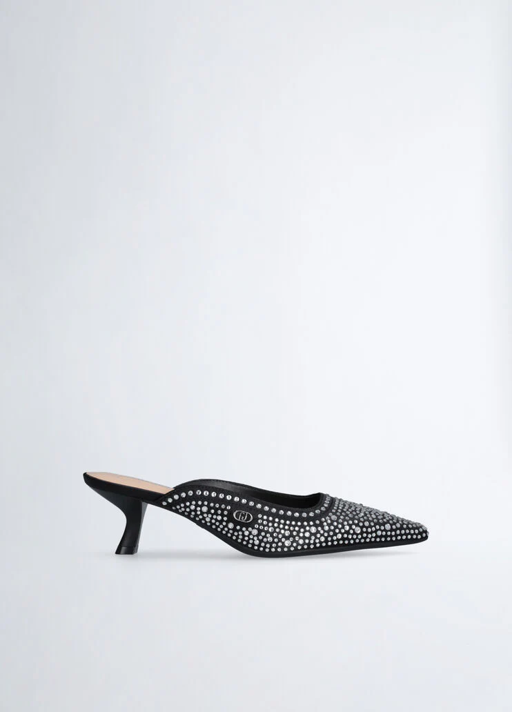 Full rhinestone mules