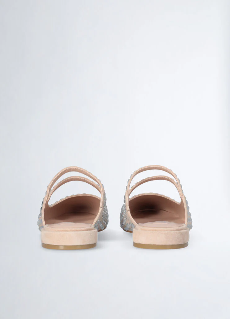 Full rhinestone mules