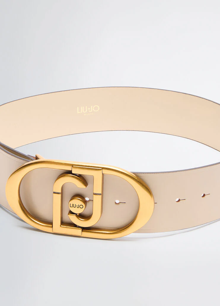 Leather bustier belt