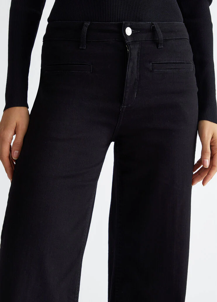 High-rise flared jeans