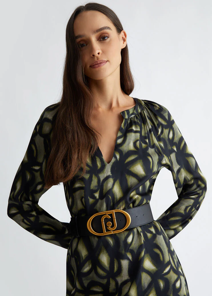 Bustier belt with logo