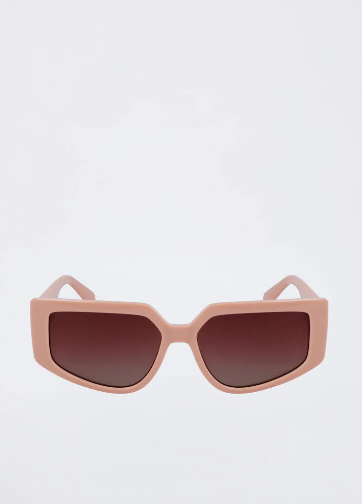 Nude rectangular sunglasses
