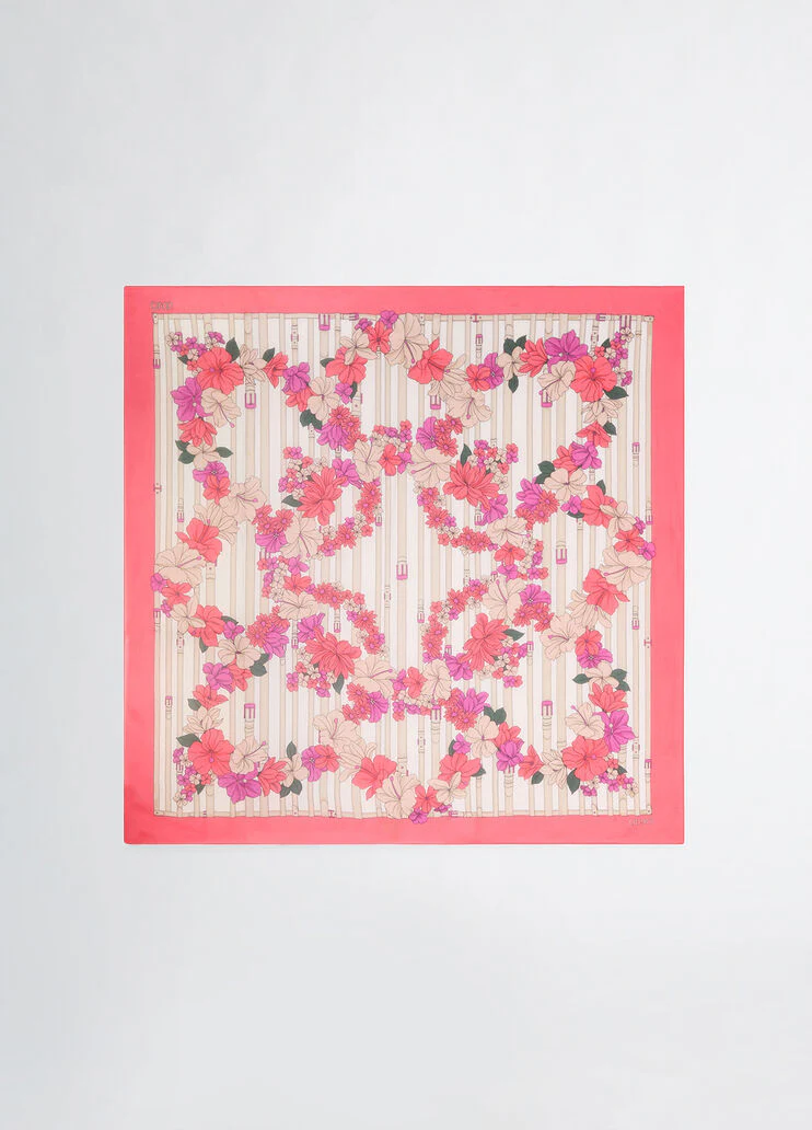 Red floral foulard
