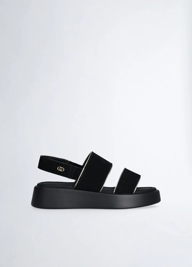 Suede platform sandals
