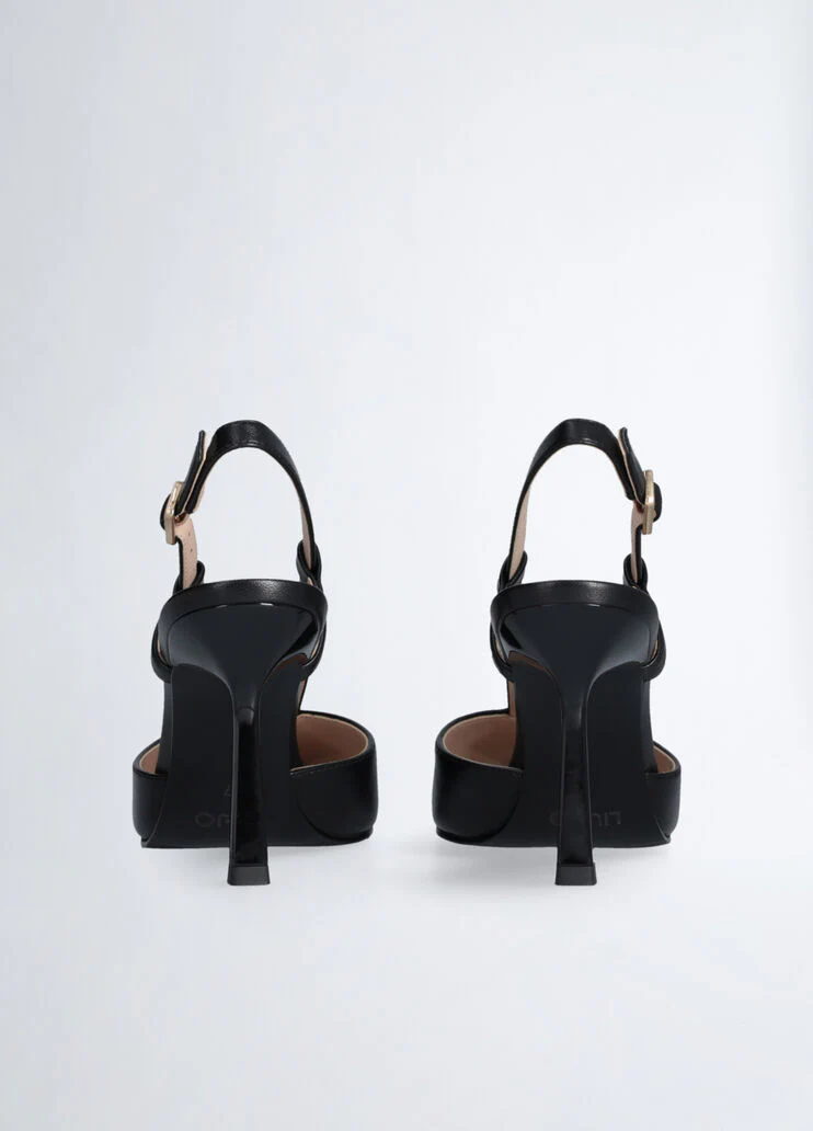Slingbacks with maxi-logo