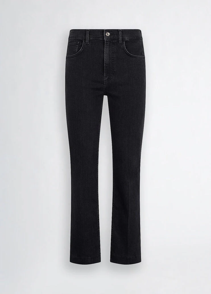 High-rise bootcut jeans