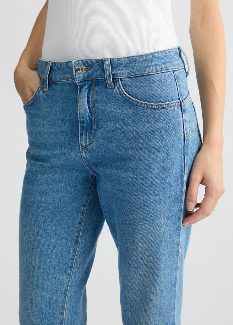 High-rise bootcut jeans