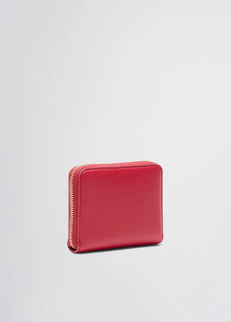 Tumbled zip-around purse