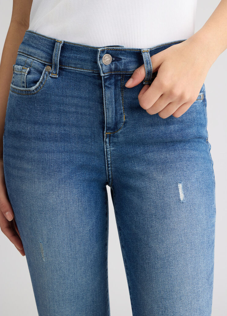 Slim jeans with gemstones