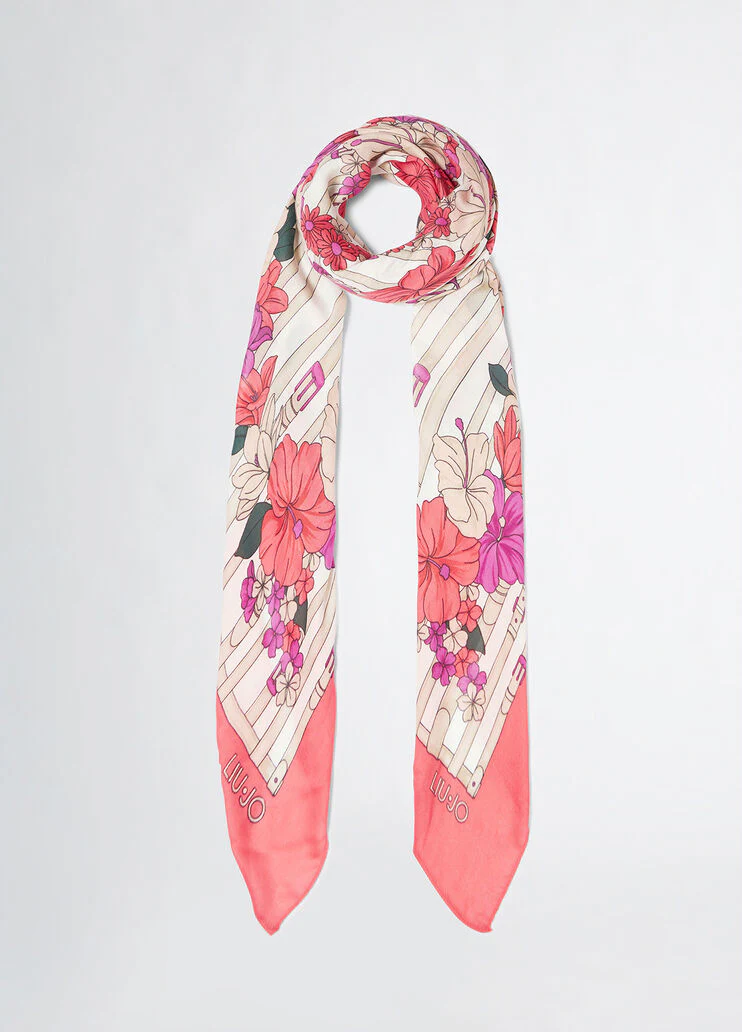 Red floral foulard