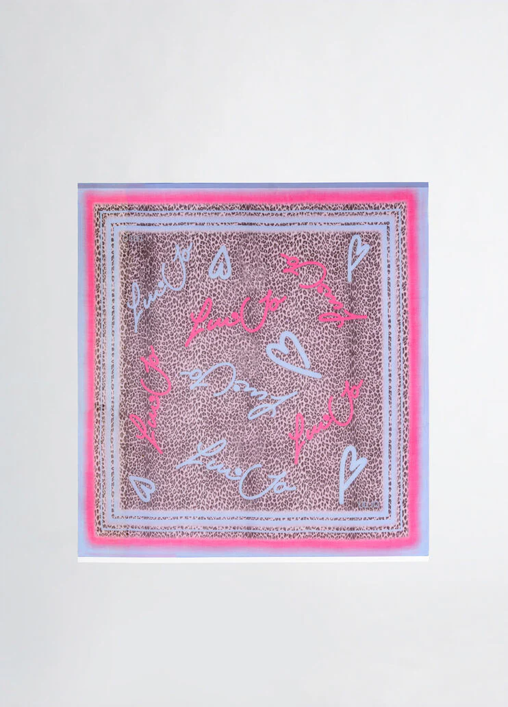 Animal-print foulard