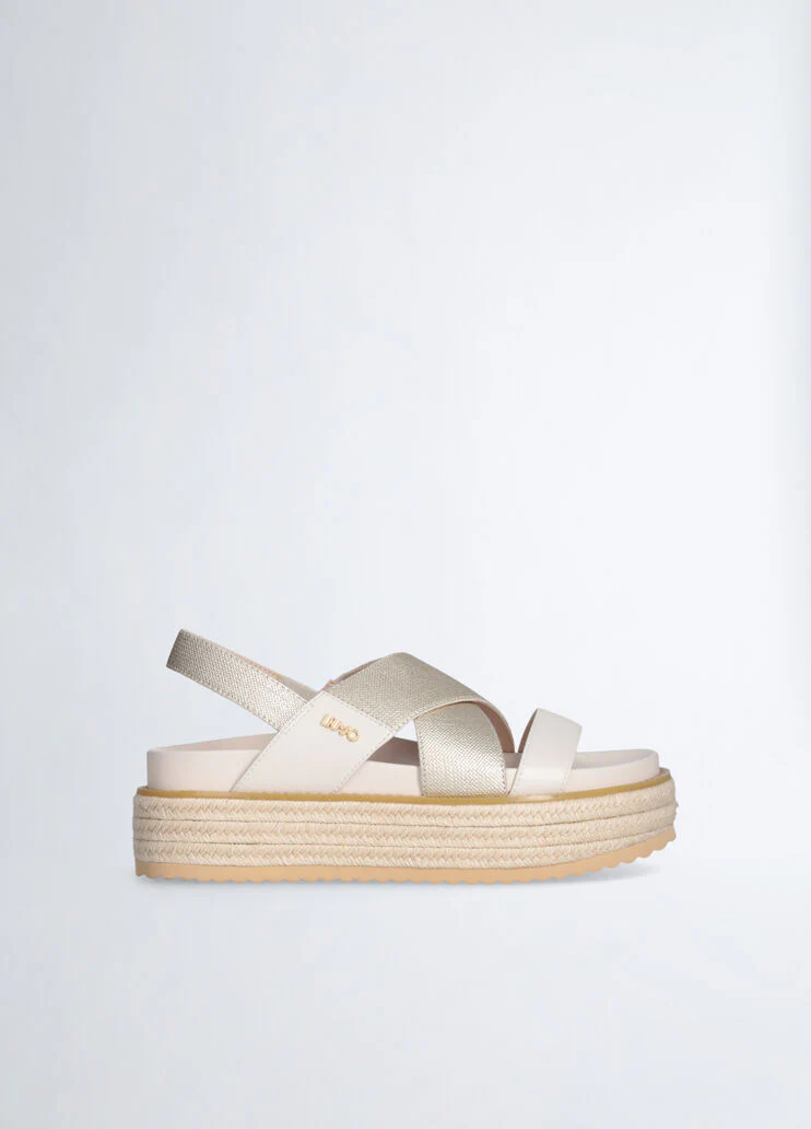 Woven platform sandals