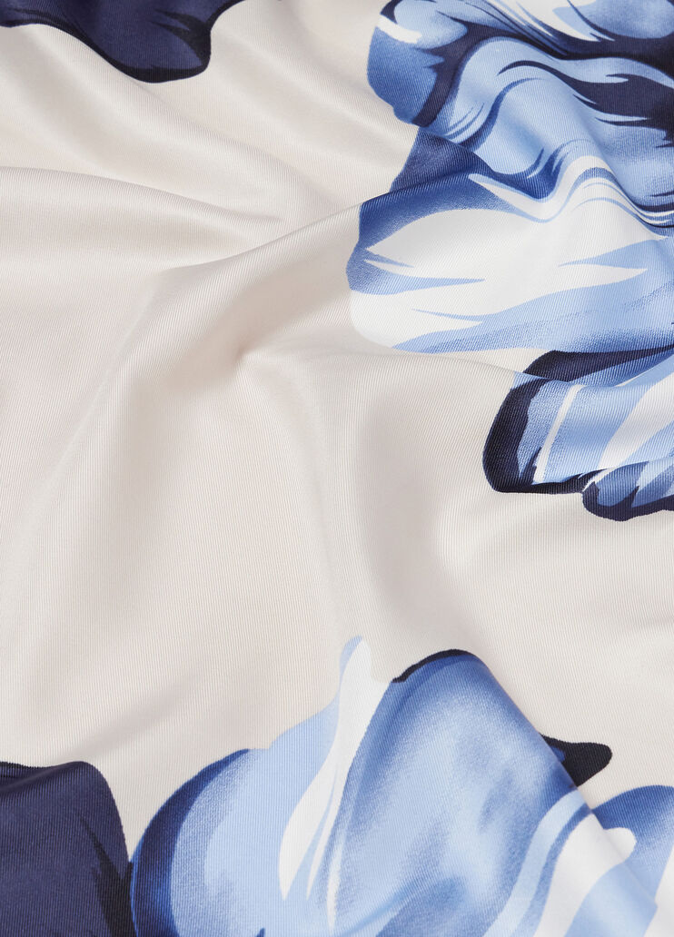 Blue floral foulard