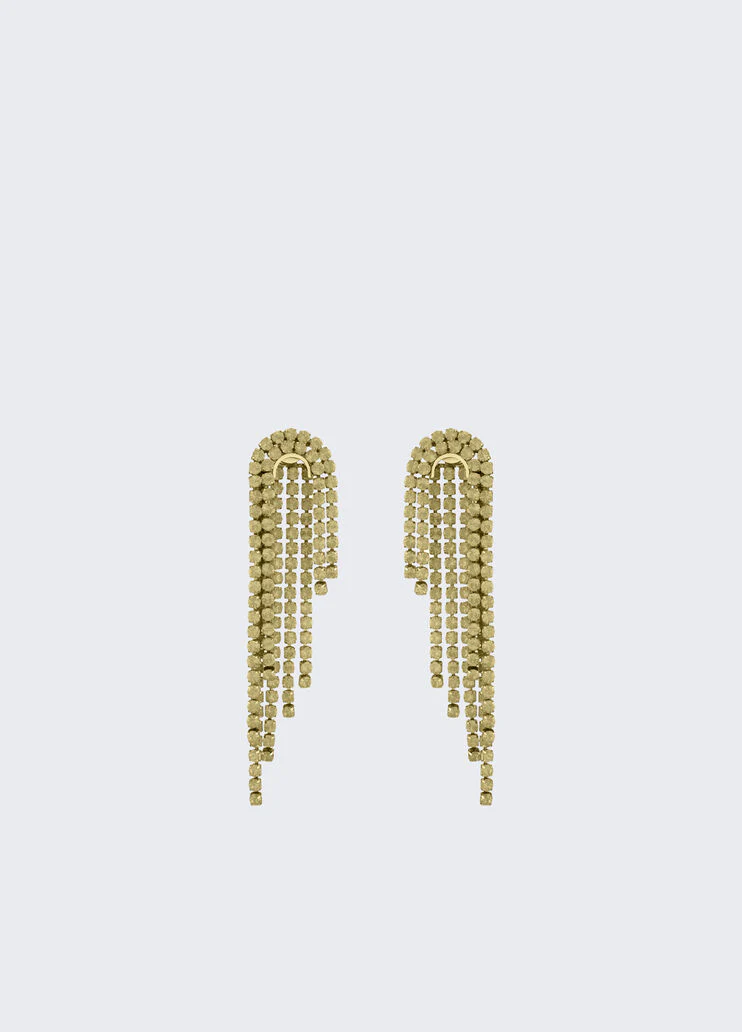 Pendant earrings with diamantés