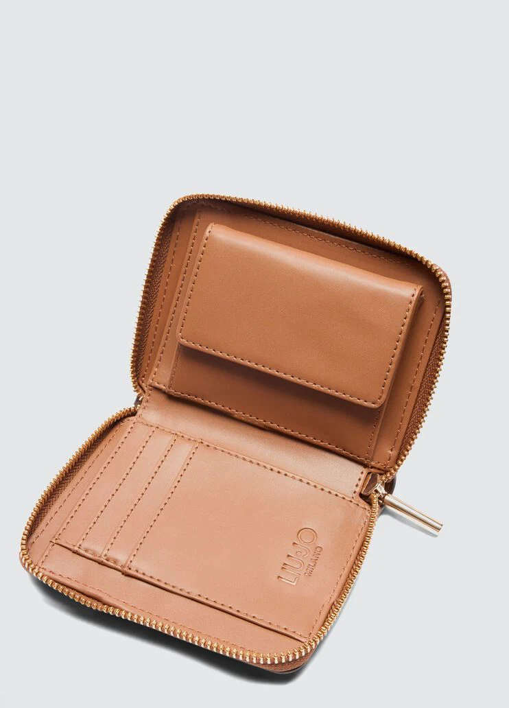 Tumbled zip-around purse